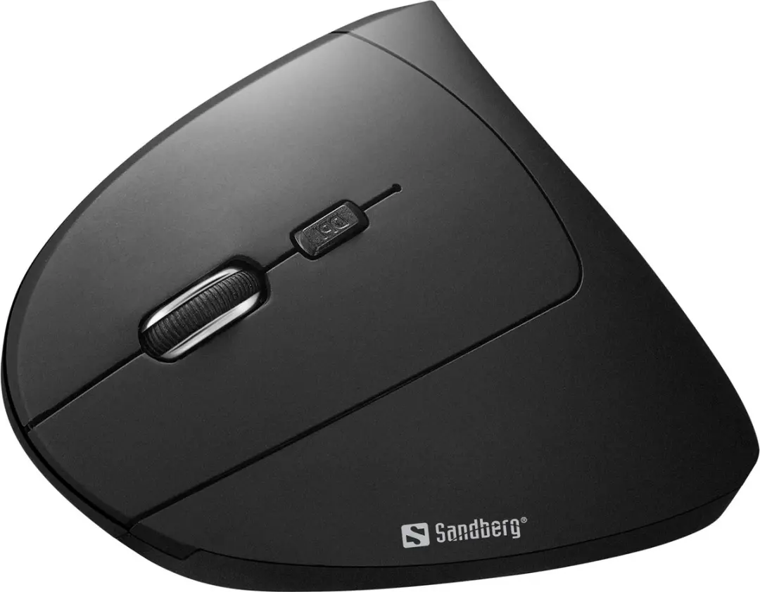 Sandberg 630-14 Ergonomische Verticale Muis - Rechts - Bedraad - 2400 DPI - Zwart
