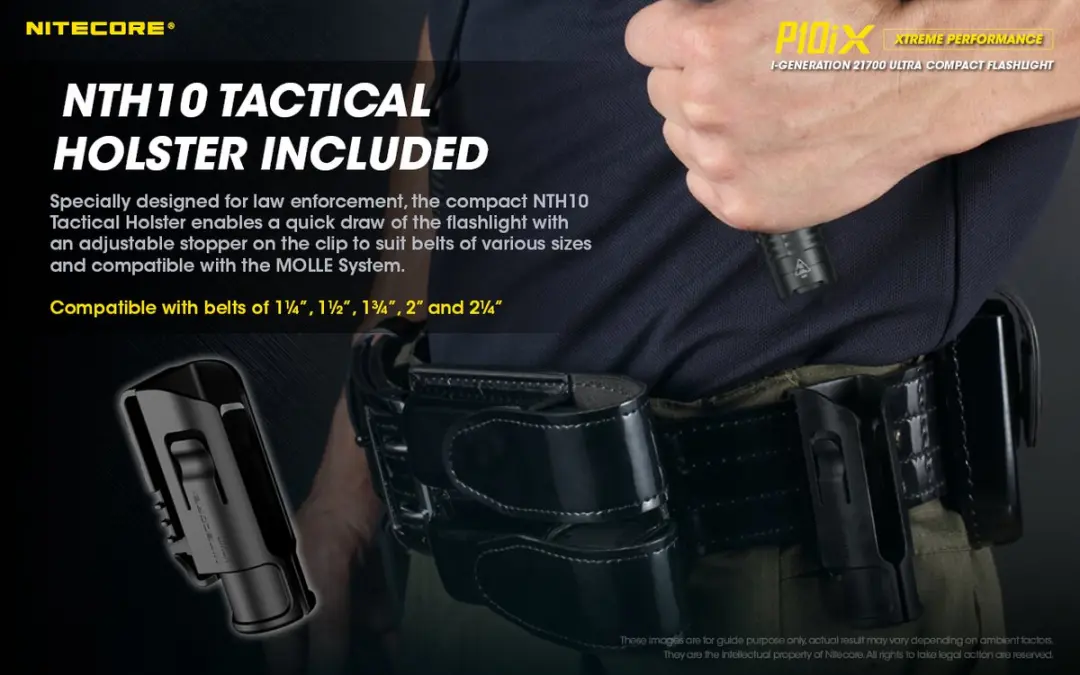 Nitecore P10iX Tactische Zaklamp 4000 Lumen - 158m - Zwart - afbeelding 2 van 6