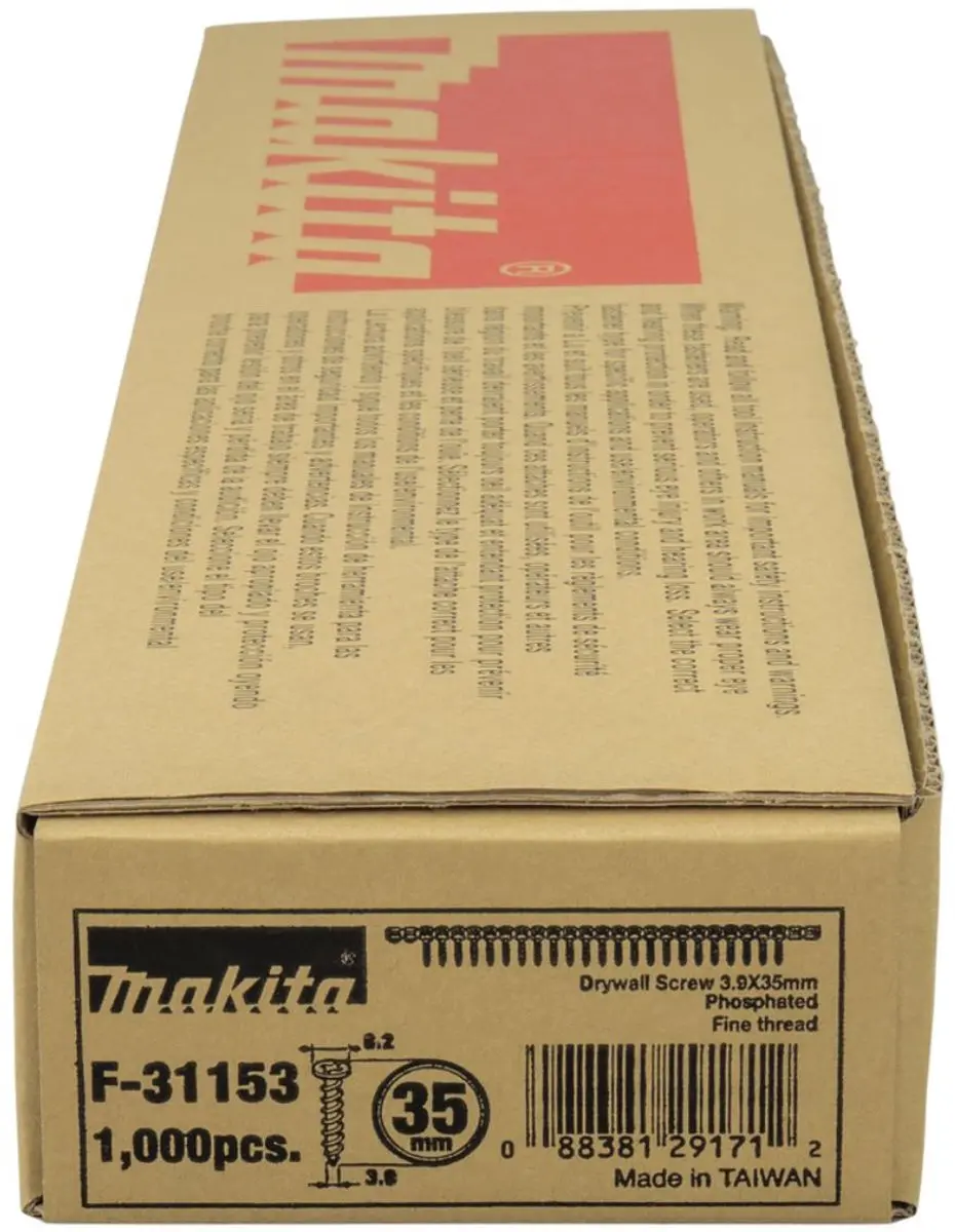 Makita F-31153 Schroeflint Gipsplaat 3,9x35mm - 1 Stuk