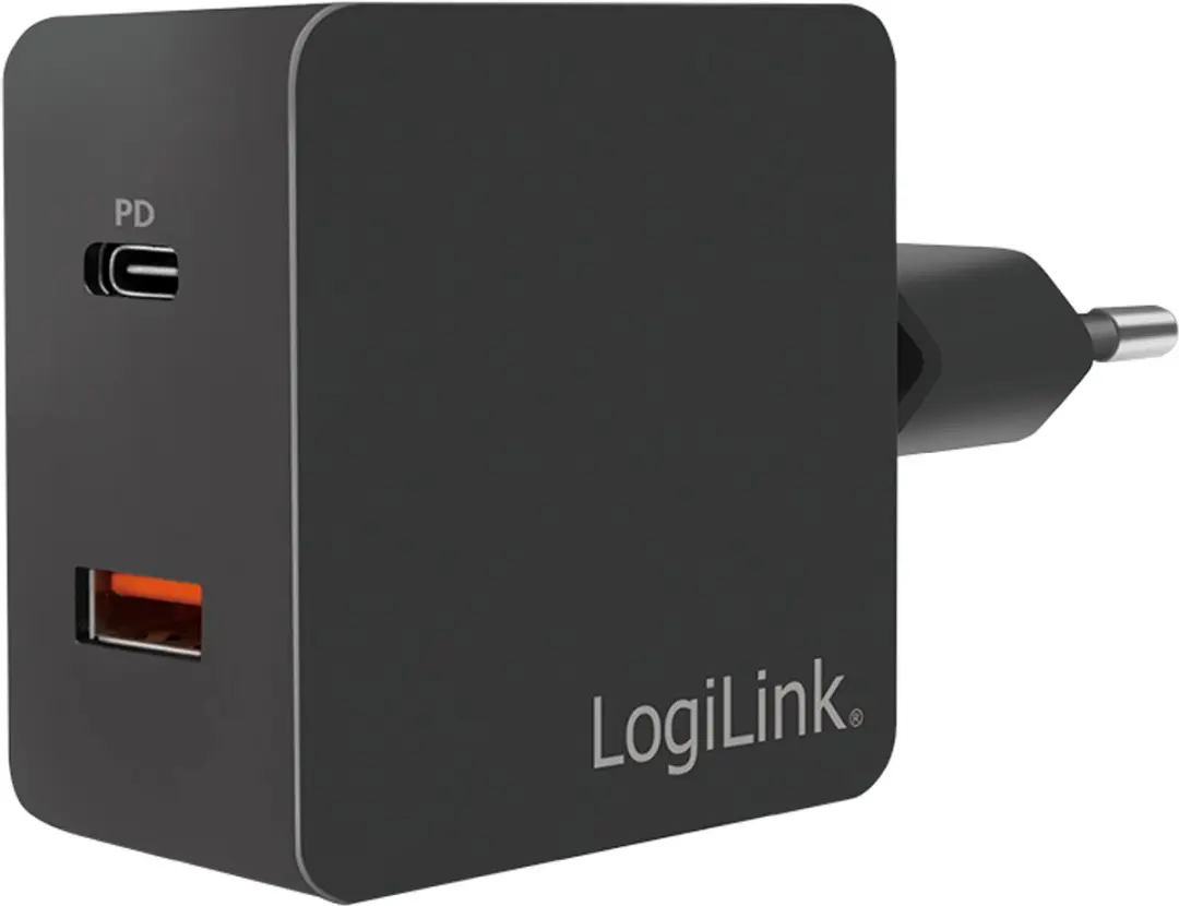 Logilink PA0220 USB Oplader 18W - USB-A & USB-C - Zwart