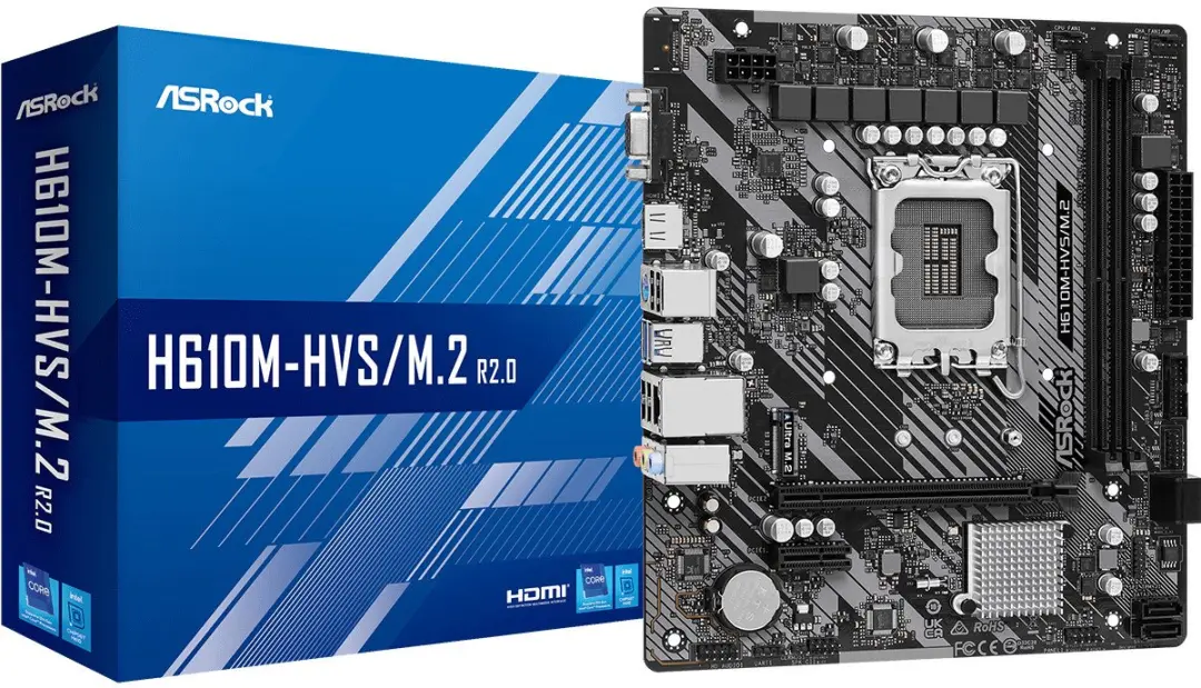 ASRock H610M-HVS/M.2 R2.0 Moederbord