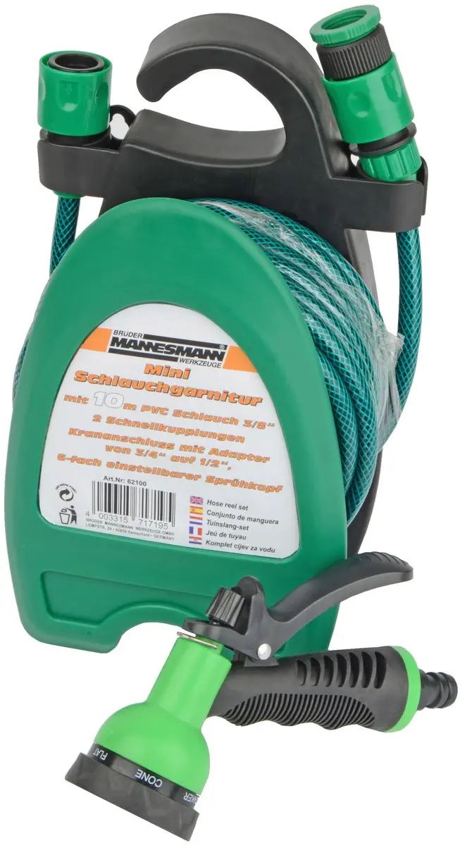 Brüder Mannesmann 62100 Mini Tuinslangset 10m