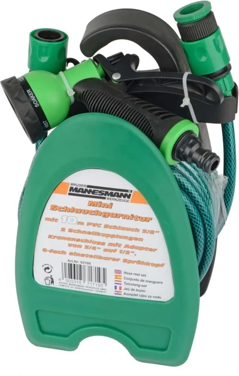 Brüder Mannesmann 62100 Mini Tuinslangset 10m