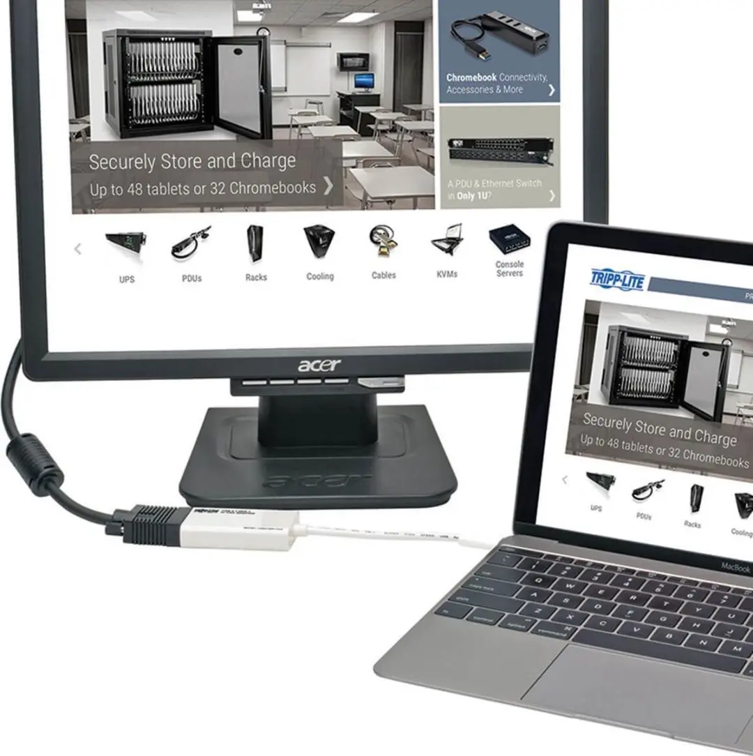 Tripp Lite U444-06N-VGA USB-C naar VGA Kabel - Wit