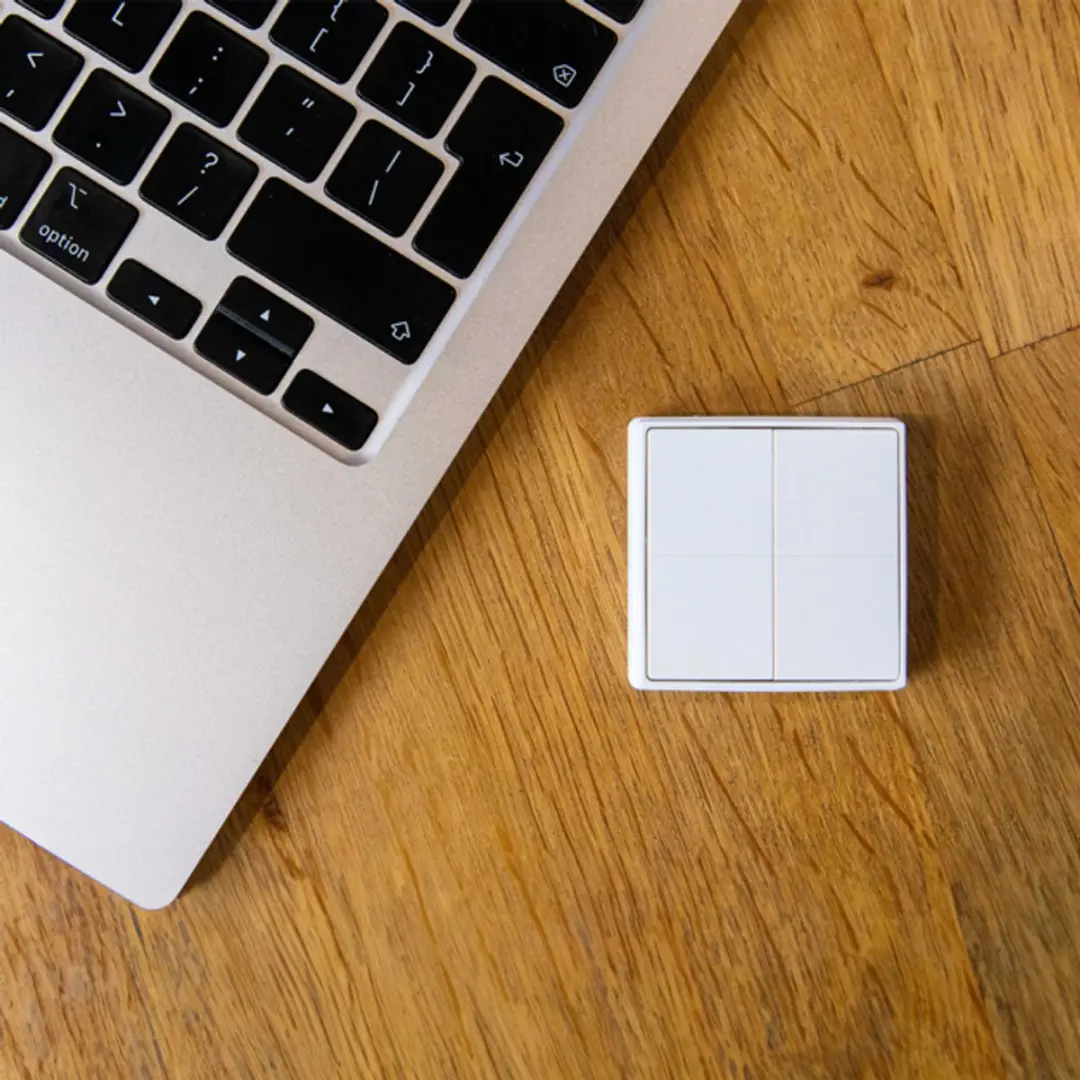 Shelly BLU Wall Switch 4 - Wandschakelaar BLE - Wit