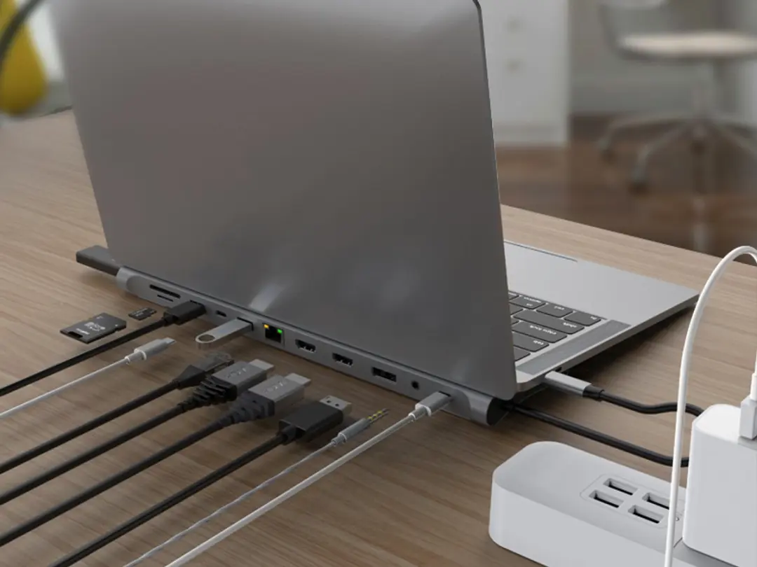 Conceptronic DONN17G Laptopdock - USB 3.2 Gen 1 - Type-C - Grijs