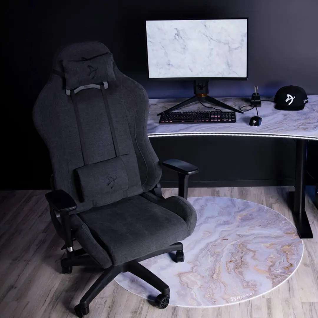 Arozzi Zona Round Vloerbeschermer Ø121cm - Wit Marmer