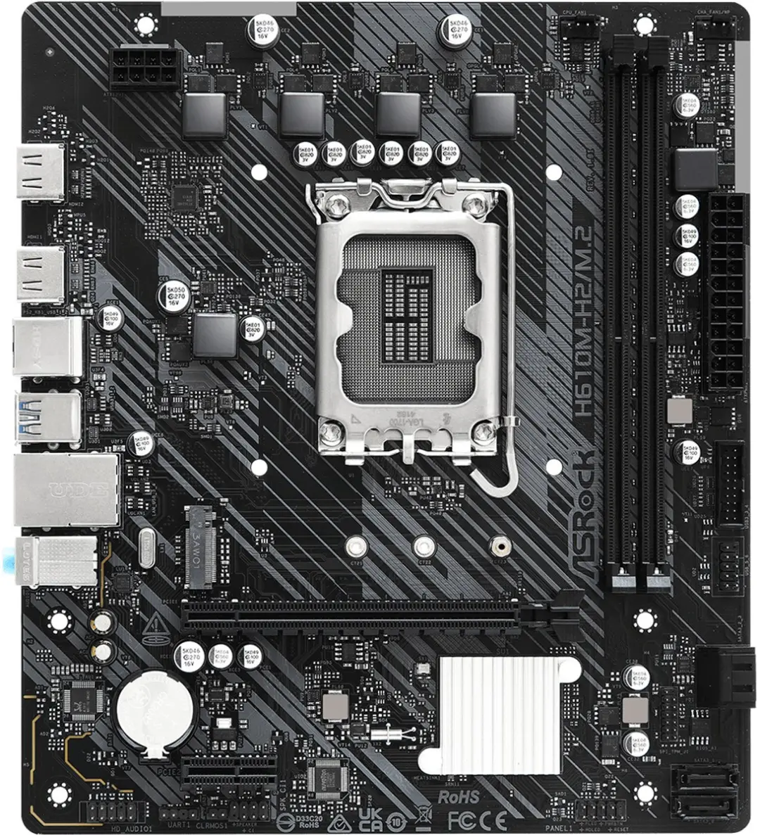 ASRock H610M-H2/M.2 Micro-ATX Moederbord - LGA 1700 - afbeelding 6 van 6