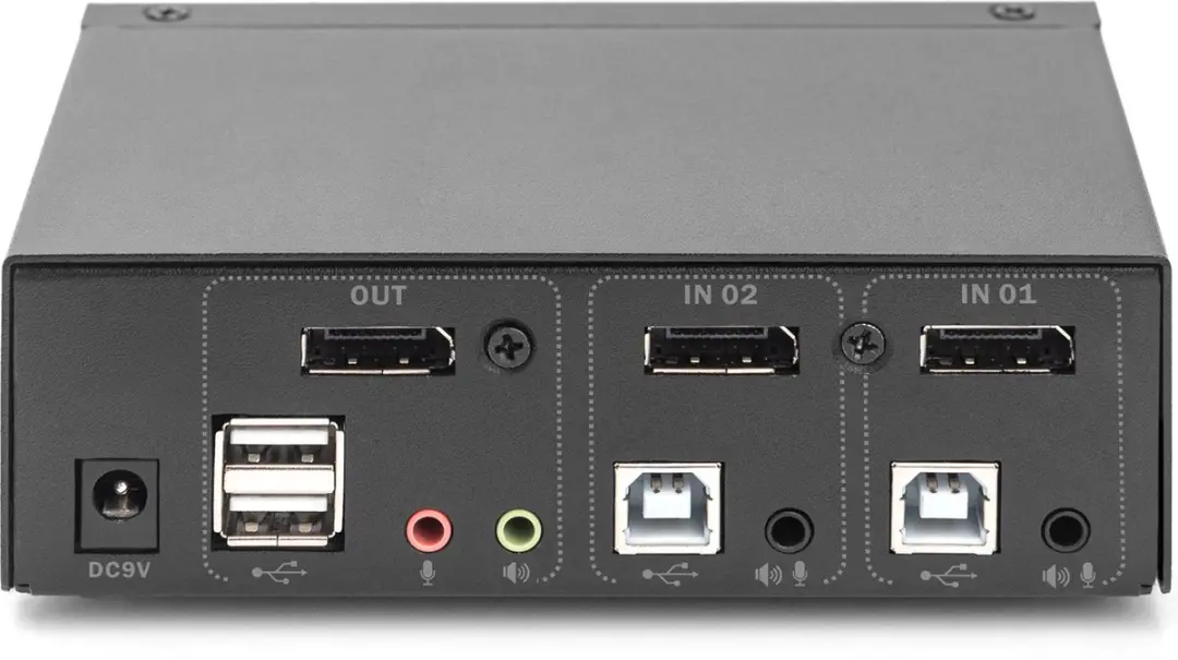 Digitus DS-12851 KVM-switch - 3x USB 2.0 - Zwart