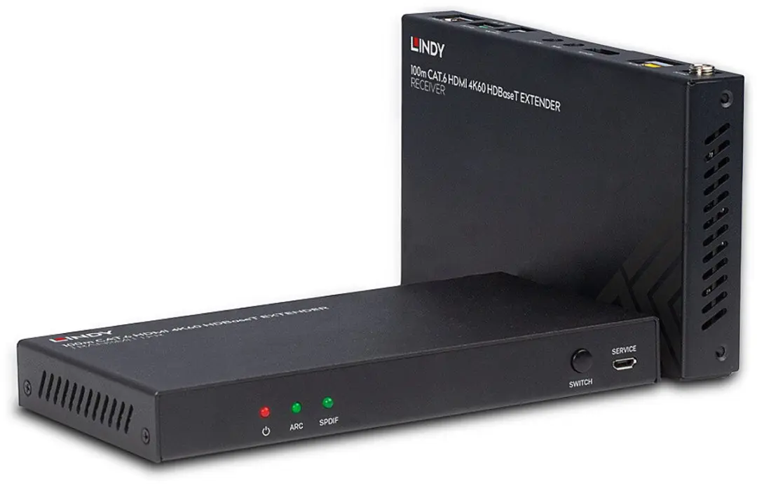 Lindy 38340 KVM-extender - Zender & Ontvanger Zwart
