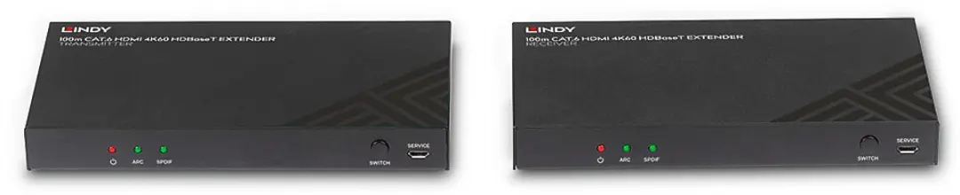 Lindy 38340 KVM-extender - Zender & Ontvanger Zwart