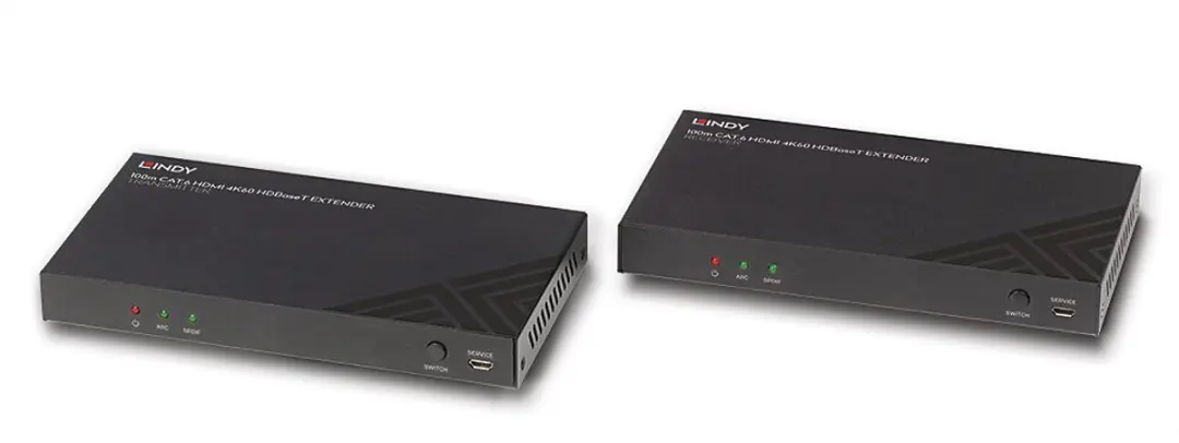 Lindy 38340 KVM-extender - Zender & Ontvanger Zwart