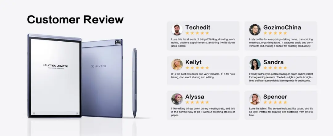 iFLYTEK AINOTE 2 Smart E-Ink Tablet 10.6 - afbeelding 6 van 6