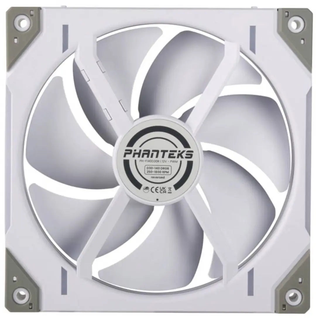 Phanteks D30 PWM Reverse Airflow 140mm - 3 Stuks Wit
