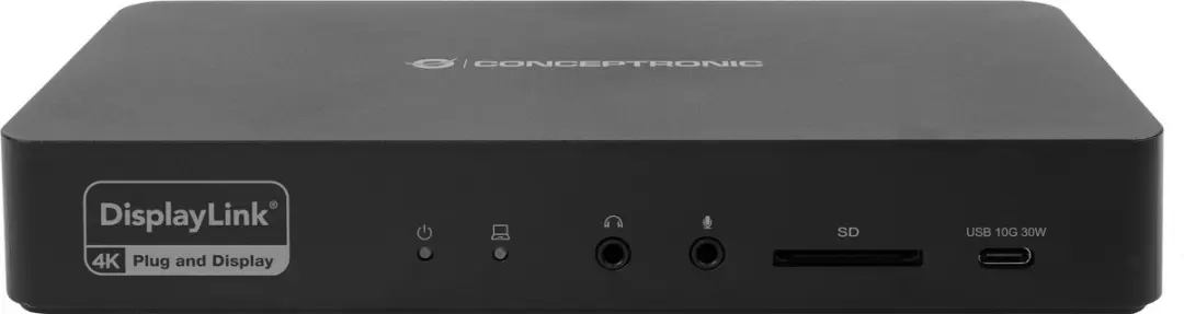 Conceptronic DONN31B Laptopdock - USB 3.2 Gen 2 - Type-C - Zwart - afbeelding 6 van 6