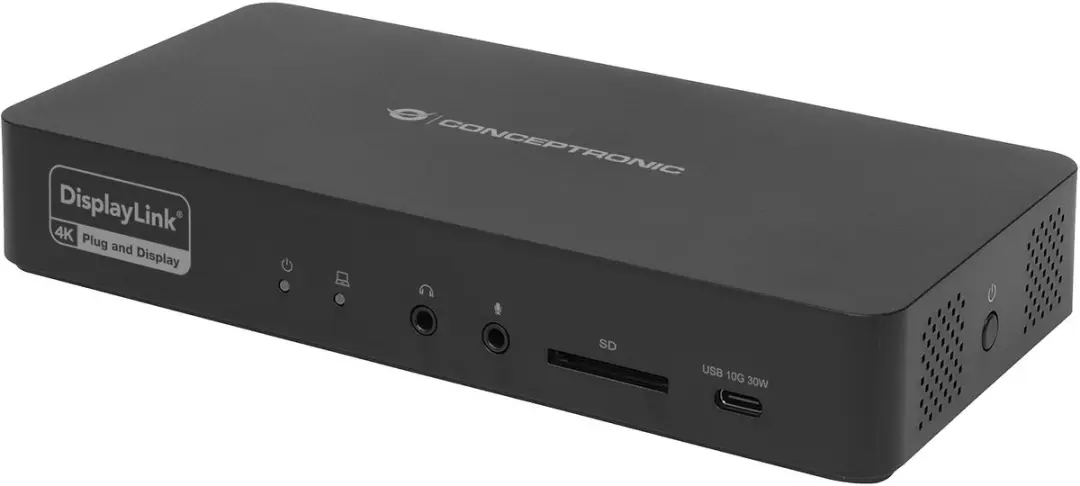Conceptronic DONN31B Laptopdock - USB 3.2 Gen 2 - Type-C - Zwart