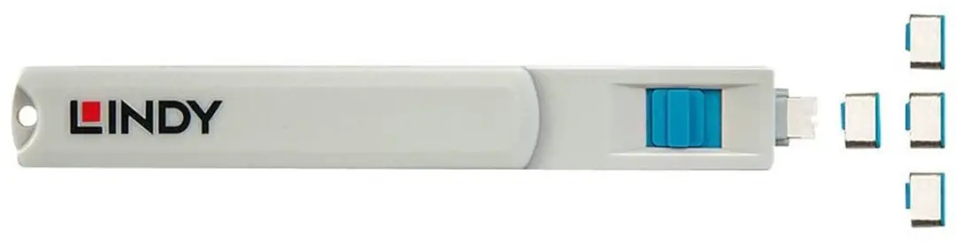 Lindy USB-C Sleutelset 4 Stuks - Blauw - afbeelding 6 van 6