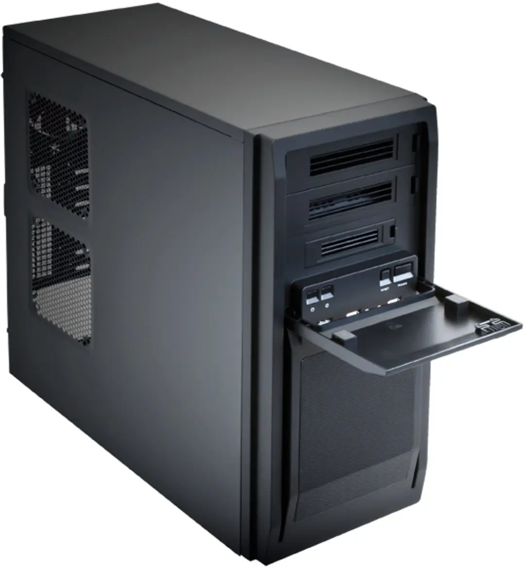 Chieftec LF-02B-OP Midi Tower Behuizing - Zwart