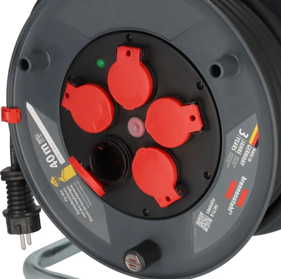 Brennenstuhl Professional Kabelhaspel 320 KU 4200 - 40m - 3300W - 5 Stopcontacten