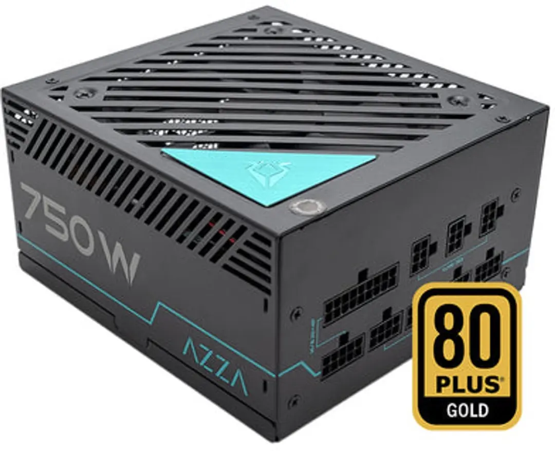 Azza PSAZ-750G Voeding 750W - ATX 20+4 Pin - Zwart