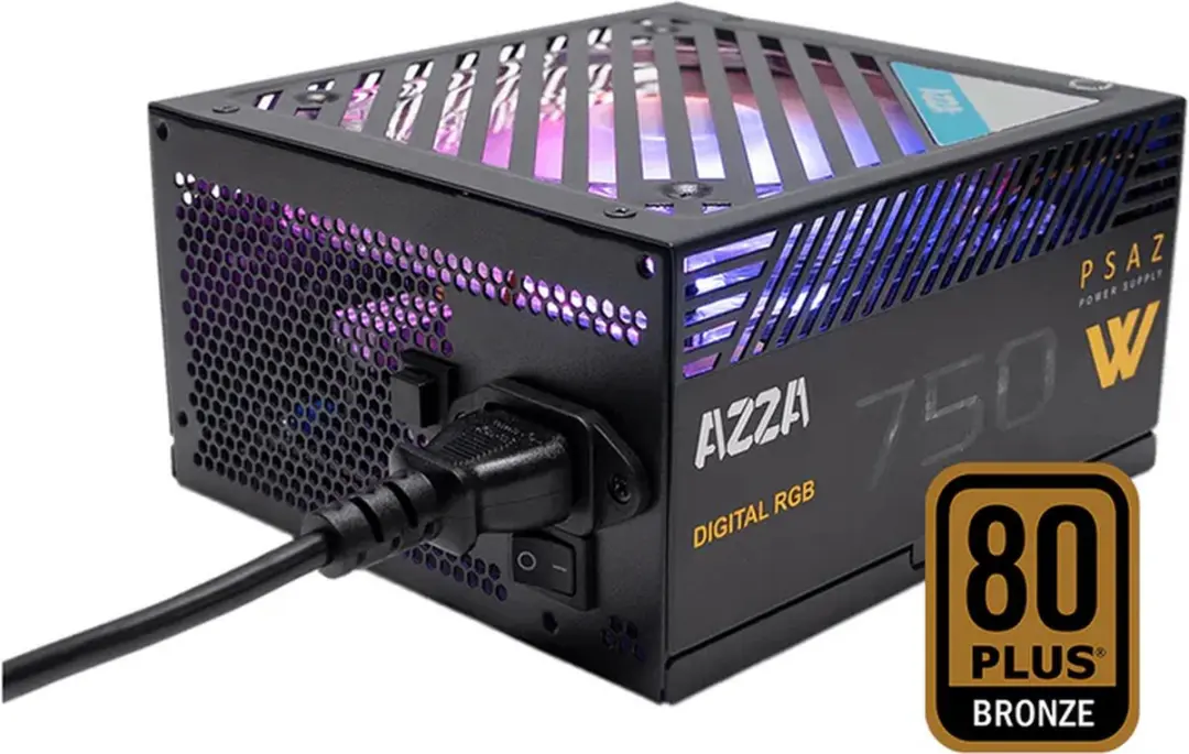 Azza PSAZ-750G Voeding 750W - ATX 20+4 Pin - Zwart