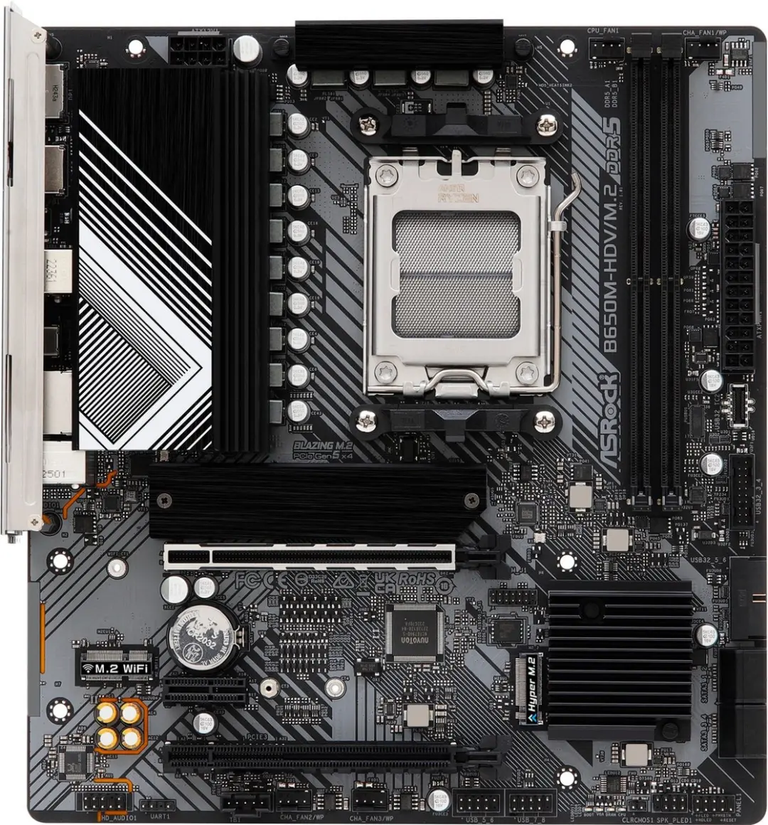 ASRock B650M-HDV/M.2 Moederbord - AM5 - Micro-ATX - afbeelding 6 van 6
