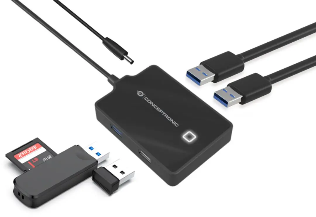 Conceptronic HUBBIES10B USB Hub - 4 Poorten Zwart