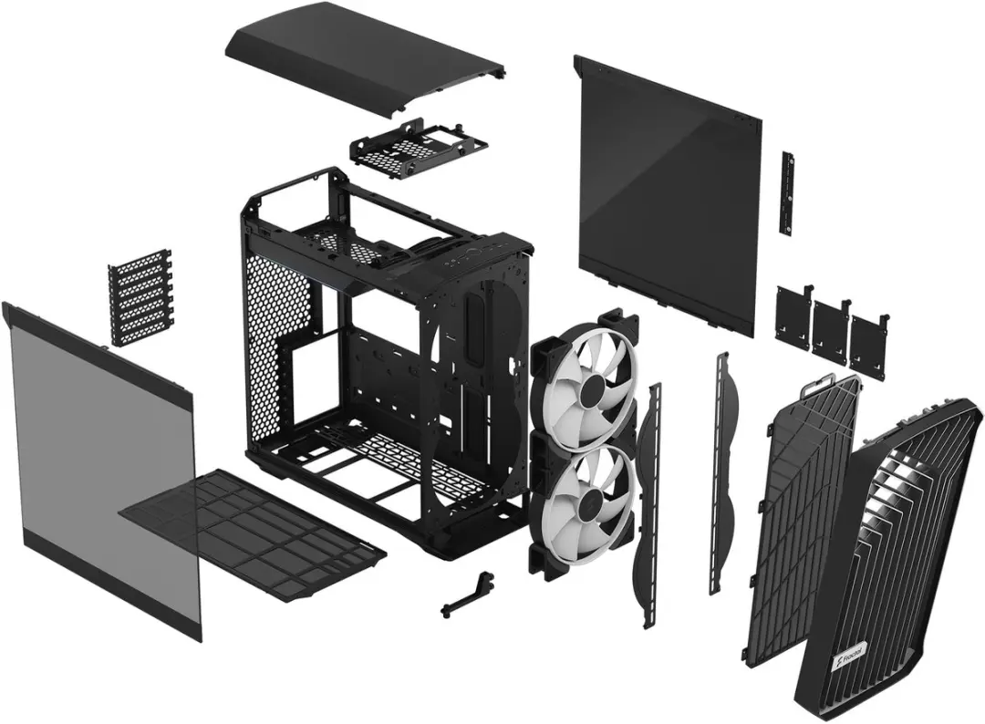Fractal Design Torrent Compact ATX Behuizing - Zwart/Wit