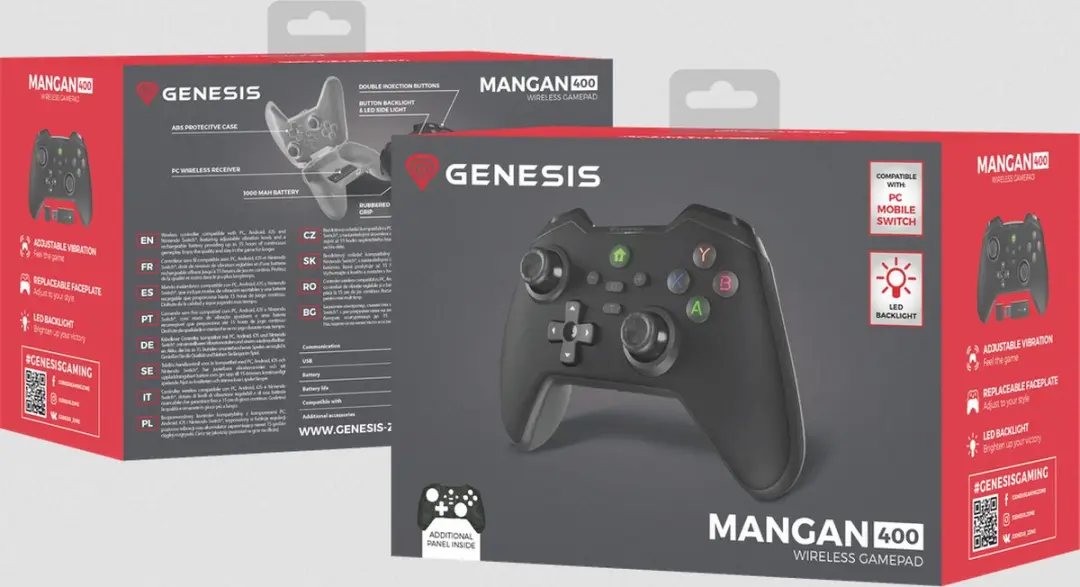 Genesis NJG-2100 Draadloze Gamecontroller - Zwart - afbeelding 6 van 6