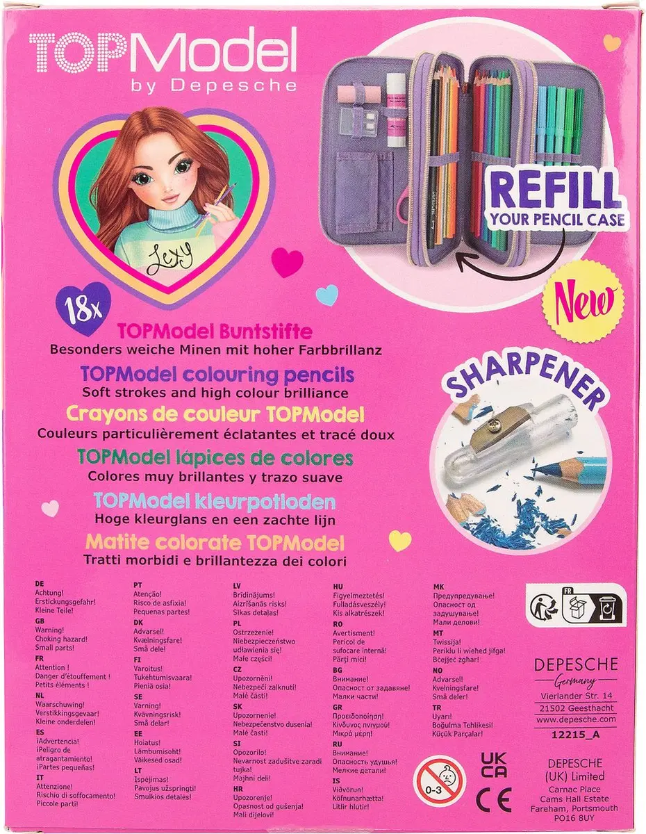 Depesche TOPModel 18 Kleurpotloden - Multicolor
