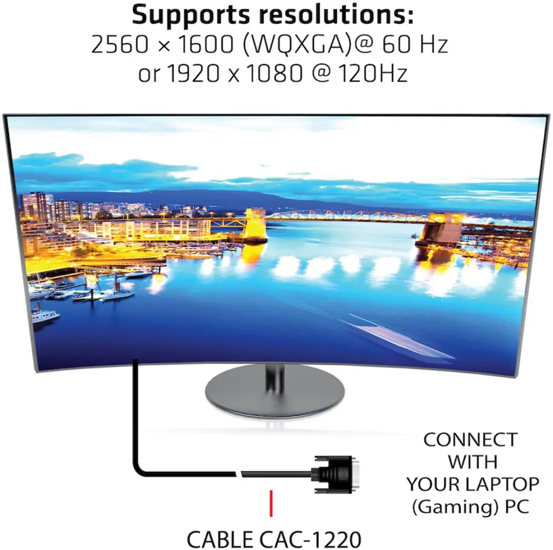 Club3D DVI-D Dual Link Kabel 3m - Zwart