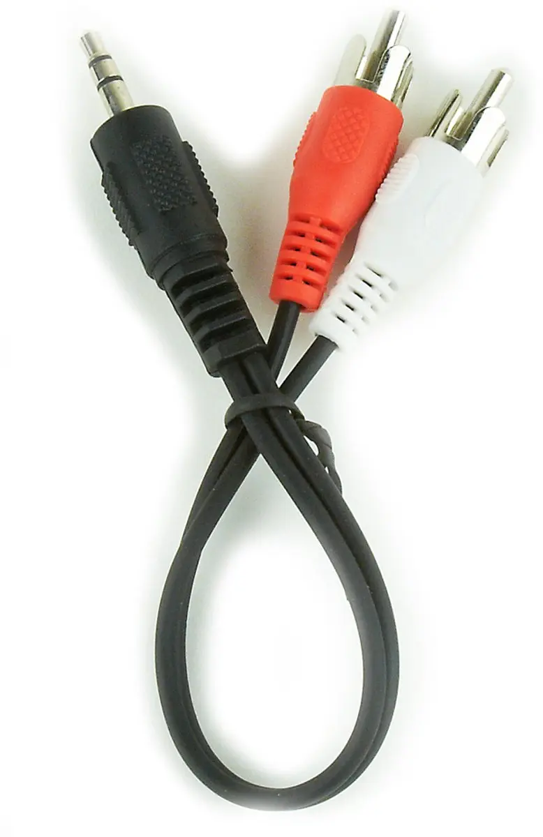 Cablexpert Gembird CCA-458/0.2 Audiokabel 0,2m - 3,5mm/2xRCA - Zwart/Rood/Wit