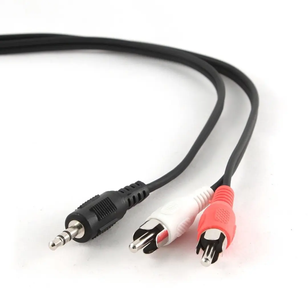 Cablexpert Gembird CCA-458/0.2 Audiokabel 0,2m - 3,5mm/2xRCA - Zwart/Rood/Wit