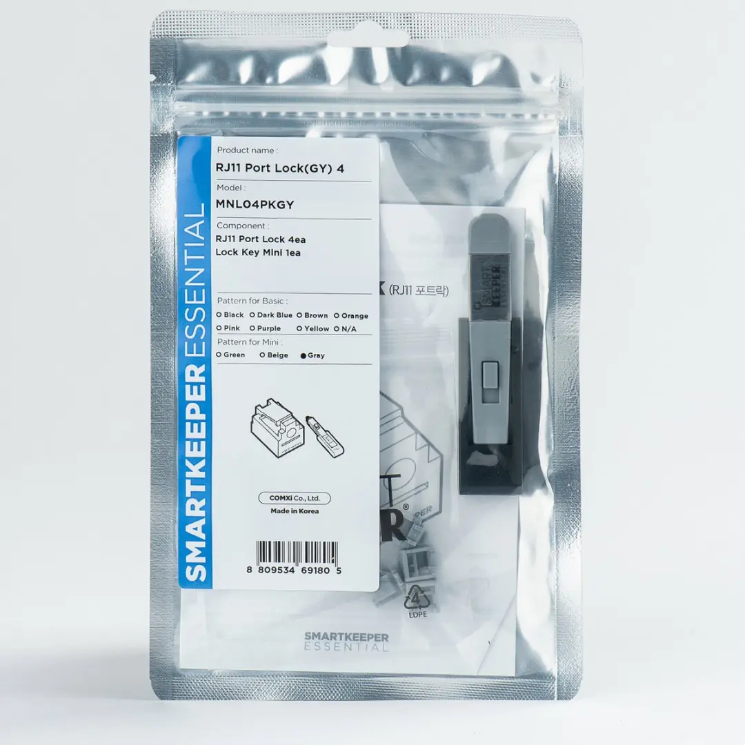 SmartKeeper RJ11 Port Lock MNL04PKGY - 5 Stuks - Grijs