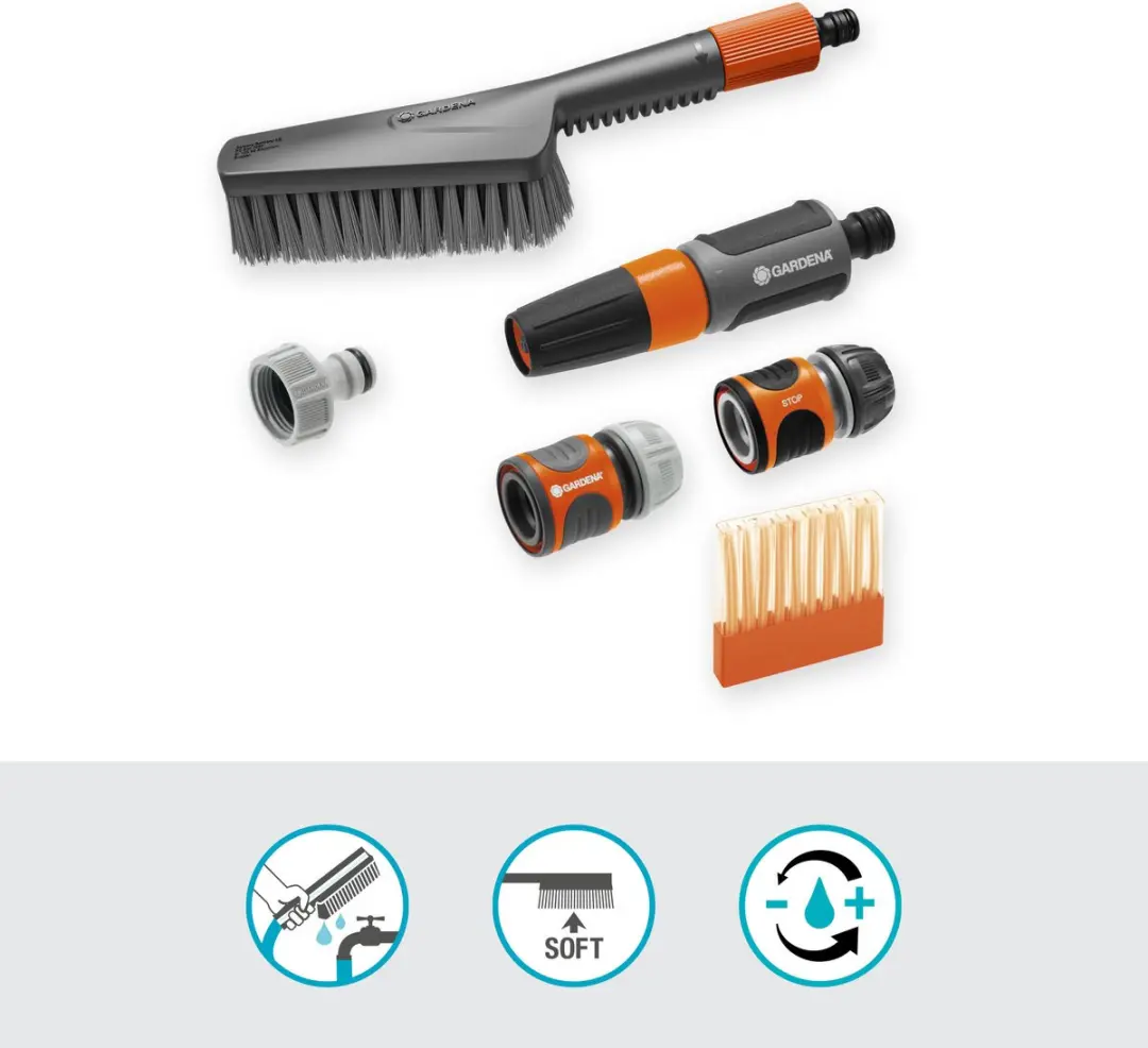 Gardena Cleansystem Basisuitrusting S Soft - Donkergrijs