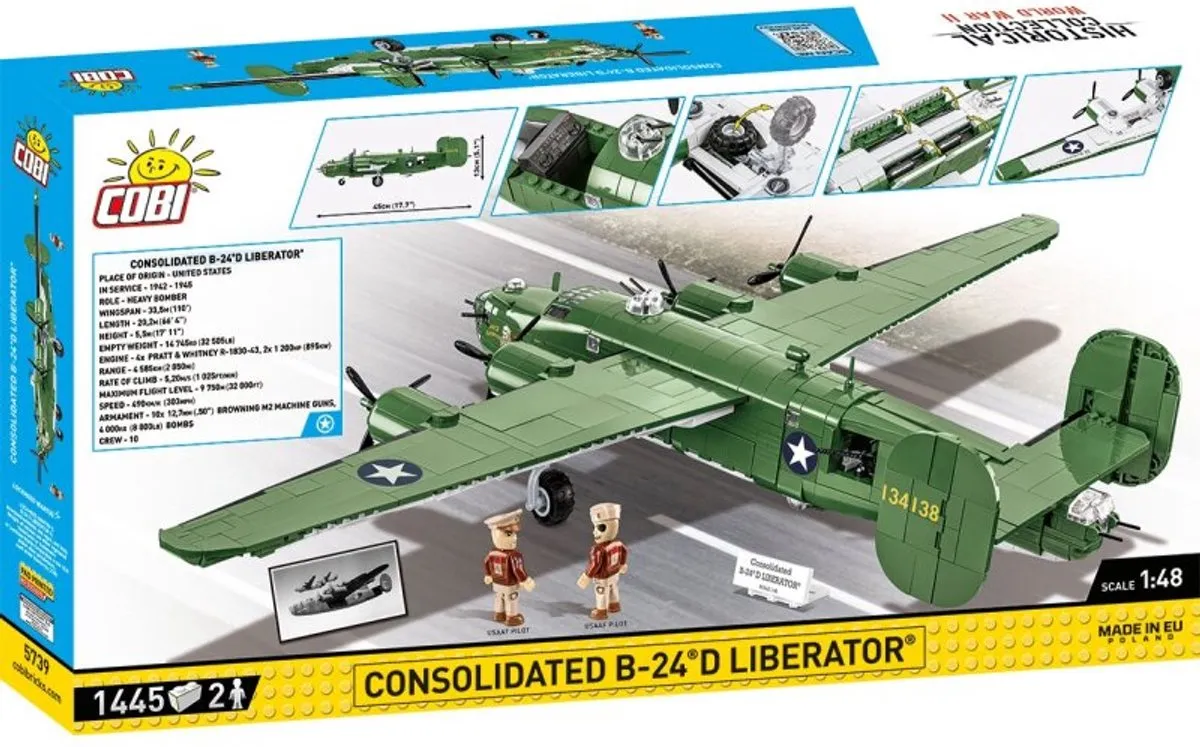 Cobi Consolidated B-24 Liberator COBI-5739 - 1445 Onderdelen - Meerkleurig