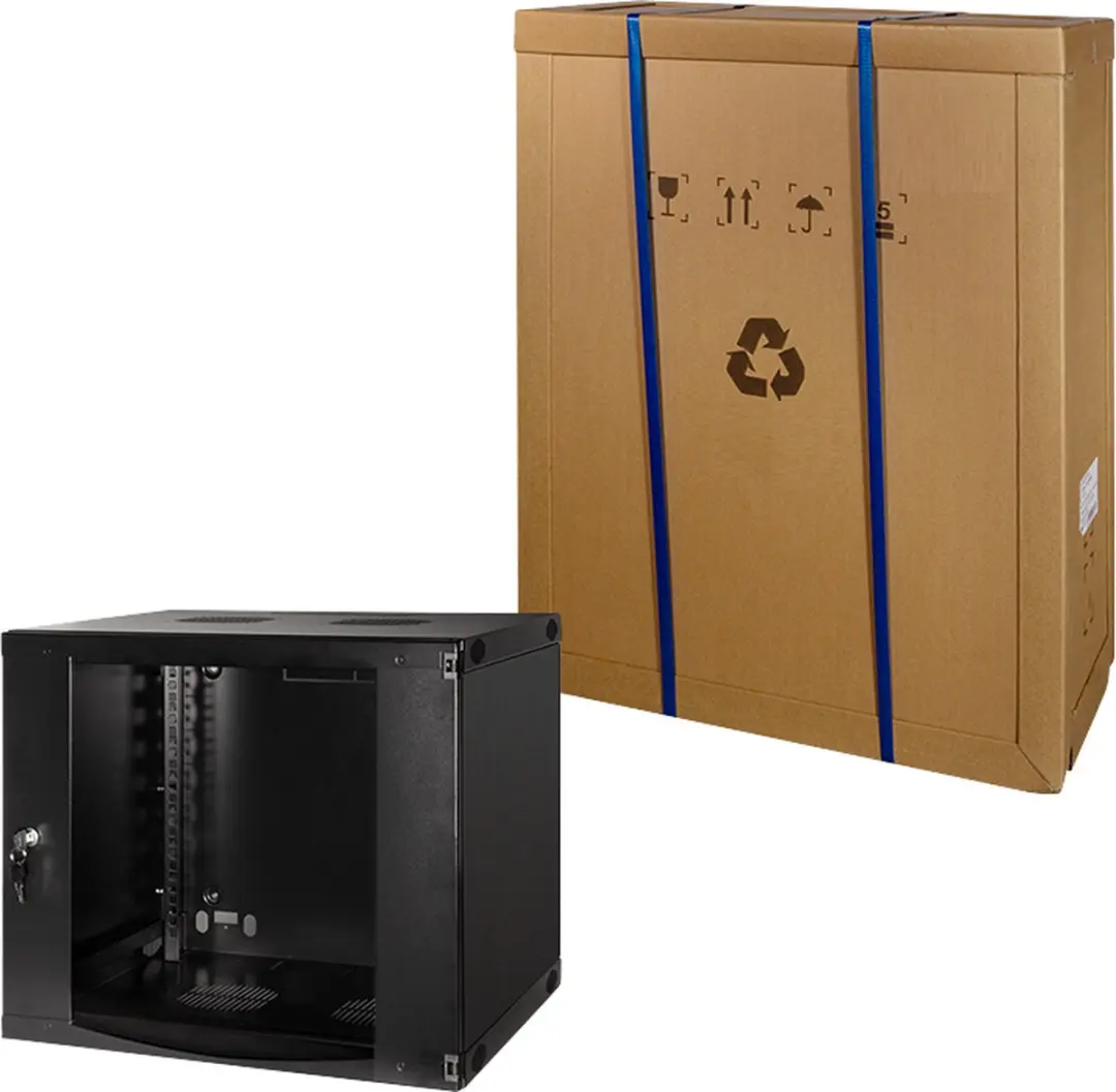 Wandkast 13W09F64B - 9U 540x450x460mm Zwart - afbeelding 6 van 6