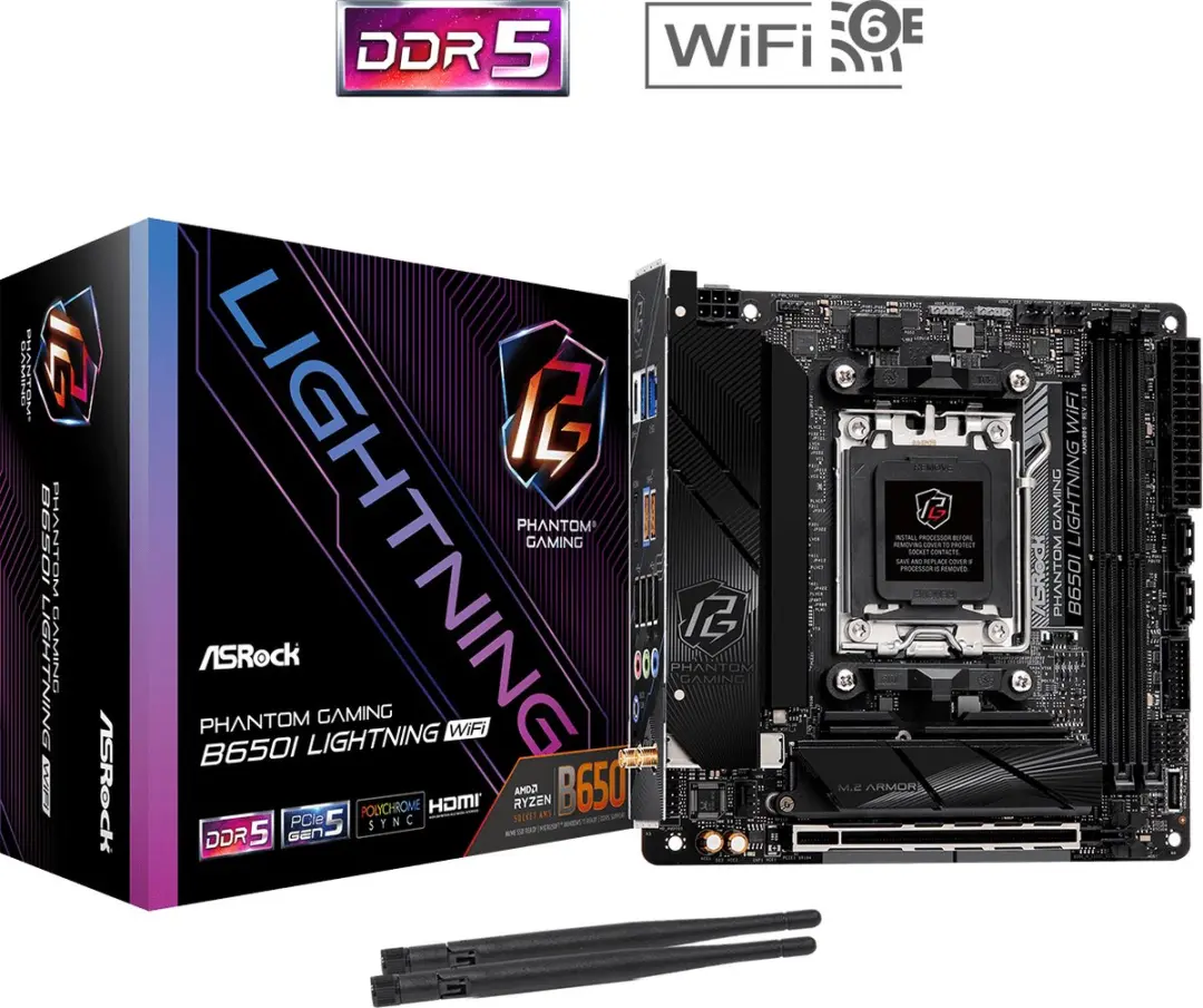ASRock B650I Lightning WiFi AM5 Mini-ITX Moederbord