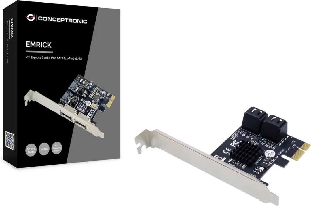 Conceptronic CSATA600EXI SATA-controller PCIe - 4 Poorten