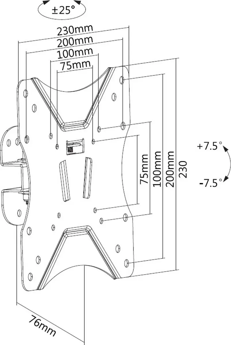 Equip 650402 TV Muurbeugel 42" - Zwart