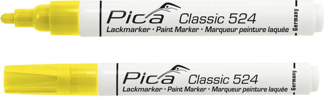 Pica 524/44-10 Lakmarker Geel - 2-4mm - 10 Stuks