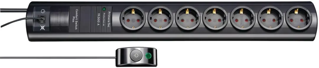 Brennenstuhl Primera-Tec Comfort Switch Plus 19.500A Stekkerdoos