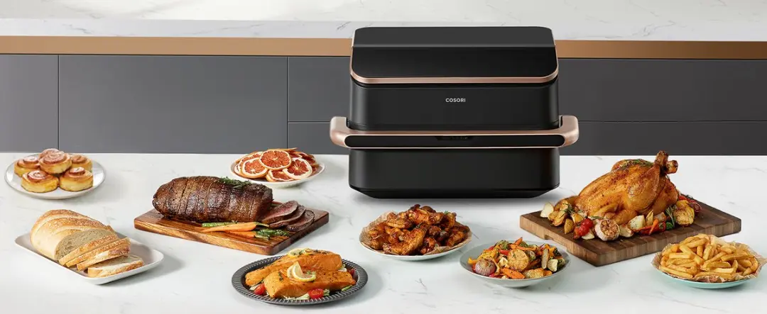 Cosori Twinfry XXL Airfryer 10L - 2800W - Zwart/Rose goud - afbeelding 6 van 6