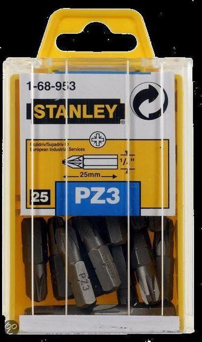 Stanley Pozidriv Nr3 Bits 1/4"