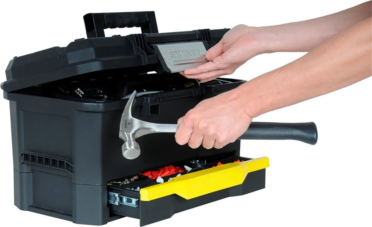 Stanley Gereedschapskoffer 19" 1-70-316 - 2-delig - Zwart/Geel - afbeelding 6 van 6