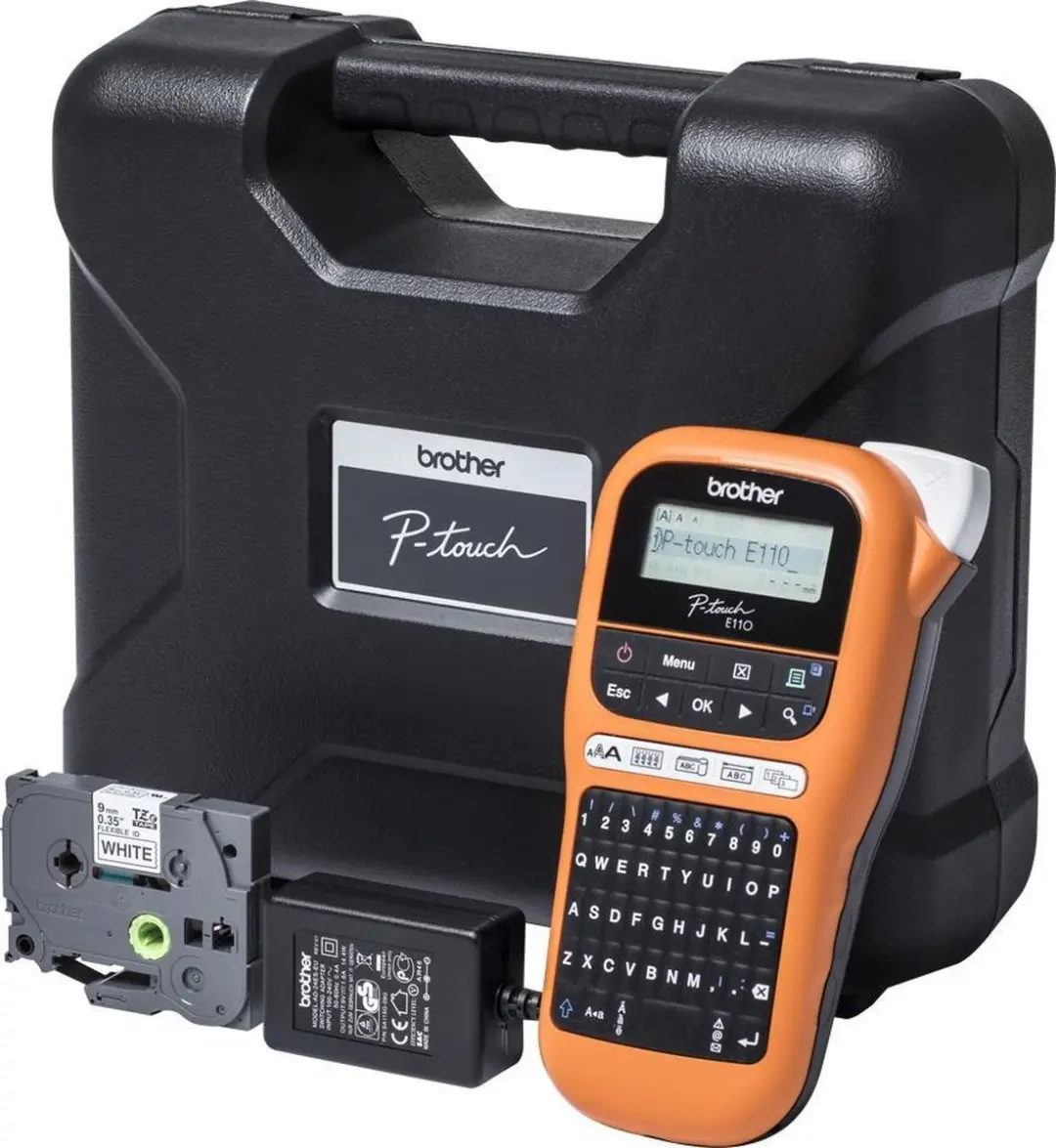 Brother PT-E110VP Labelprinter - 200 Symbolen - Zwart/Orange