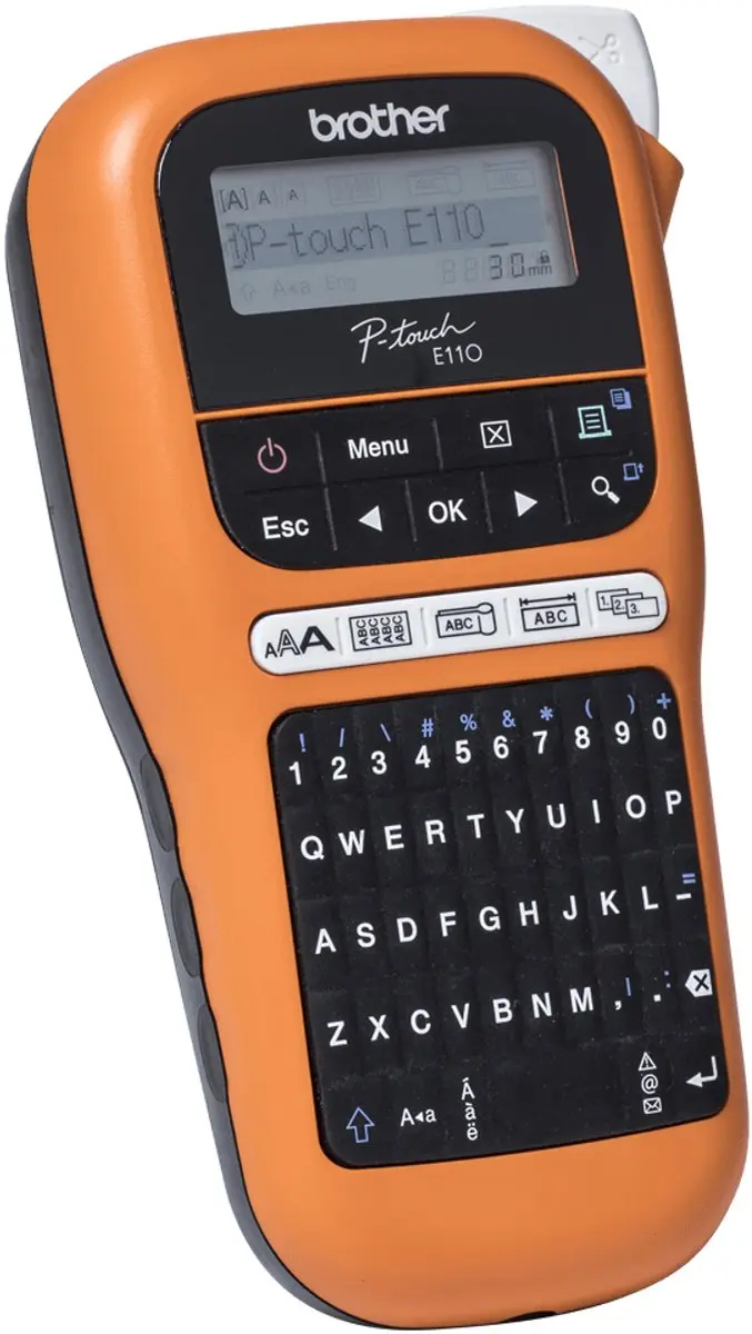 Brother PT-E110VP Labelprinter - 200 Symbolen - Zwart/Orange