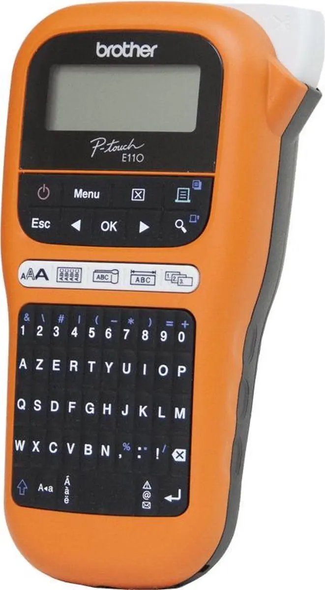 Brother PT-E110VP Labelprinter - 200 Symbolen - Zwart/Orange - afbeelding 6 van 6