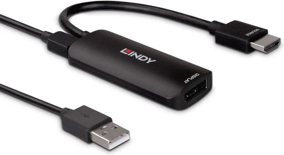 Lindy 38329 HDMI naar DisplayPort Adapter - Zwart