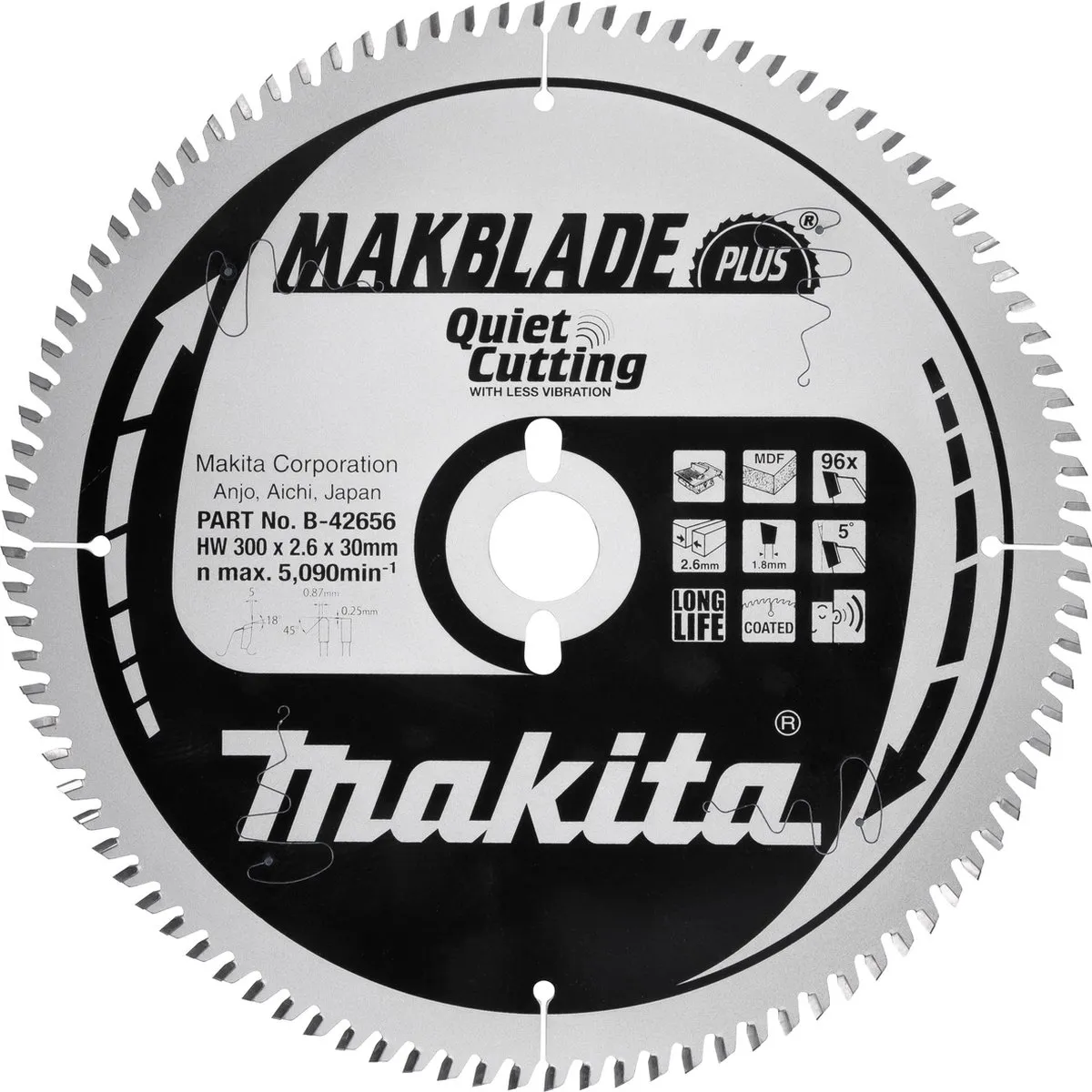Makita Makblade-Plus B-42656 Tafelzaagblad 300mm